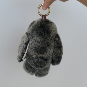 Fur bunny bag charm